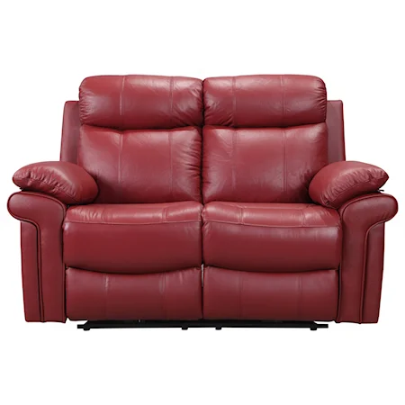 Power Reclining Leather Loveseat